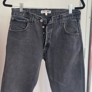 Redone black denim jeans